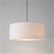 Stretch Pendant - Weathered Brass White Linen Shade Dimmable Bulb Included