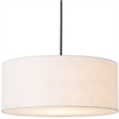 Stretch Pendant - Weathered Brass White Linen Shade Dimmable Bulb Included