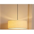 Stretch Pendant - Weathered Brass White Linen Shade Dimmable Bulb Included