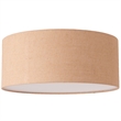 Stretch Flush Mount Burlap Shade Weathered Brass