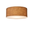 Stretch Flush Mount Burlap Shade Weathered Brass
