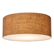 Stretch Flush Mount Burlap Shade Weathered Brass
