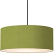 Stretch Pendant - Weathered Brass Avocado Linen Shade Dimmable Bulb Included