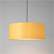 Stretch Pendant - Weathered Brass Mustard Linen Shade Dimmable Bulb Included