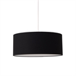 Stretch Pendant - Black Steel Black Linen Shade Dimmable Bulb Included