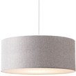 Stretch Pendant - Satin Nickel Cashmere Gray Linen Shade Dimmable Bulb Included