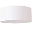 Stretch Flush Mount White Linen Shade Weathered Brass