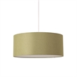 Stretch Pendant - Satin Nickel Avocado Linen Shade Dimmable Bulb Included
