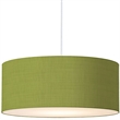 Stretch Pendant - Satin Nickel Avocado Linen Shade Dimmable Bulb Included