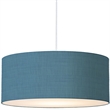 Stretch Pendant - Satin Nickel Pool Blue Linen Shade Dimmable Bulb Included