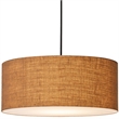 Stretch Pendant - Weathered Brass Burlap Shade Dimmable Bulb Included