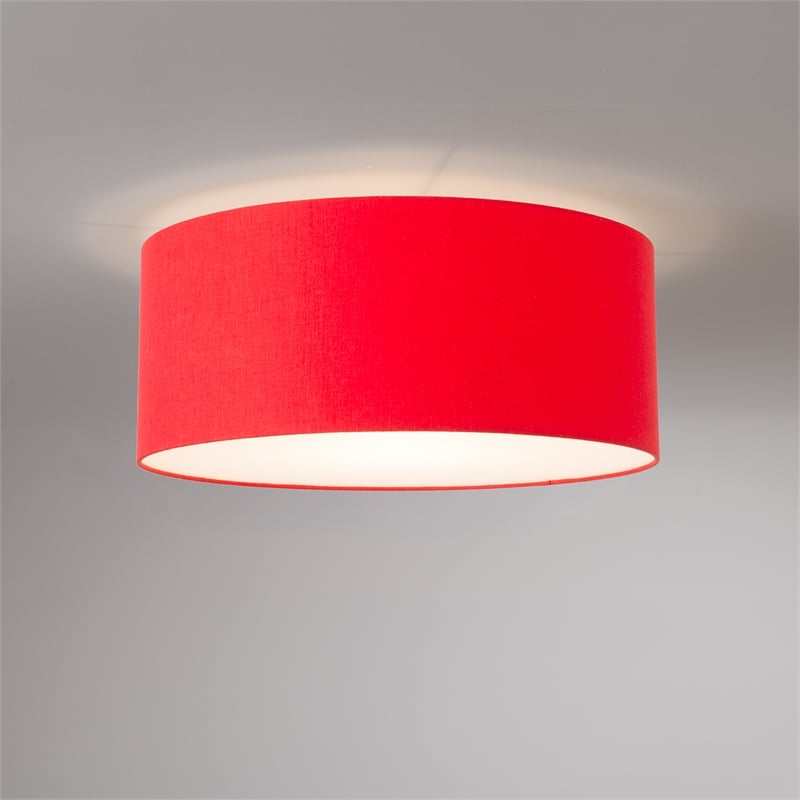 Stretch Flush Mount Weathered Brass Crimson Red