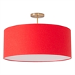 Stretch Semi Flush Mount Crimson Red  Weathered Brass