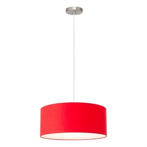 Stretch Pendant Crimson Red  Satin Nickel