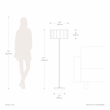 Slimline Floor Lamp Scallop Shade Satin Nickel Base