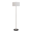 Slimline Floor Lamp Scallop Shade Satin Nickel Base