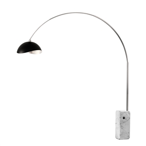 Iconic 95&quot Arc Lamp Satin Nickel Marble Base
