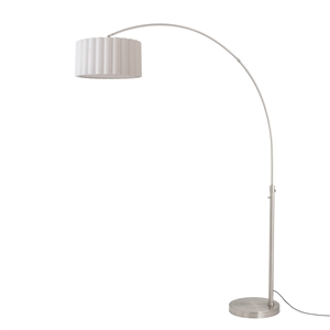 Scallop 92&quot Arc Lamp - Modern Satin Nickel