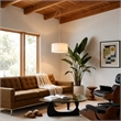 Scallop Swag Lamp - Satin Nickel Steel Drum White Linen Shade Dimmable Bulb Included