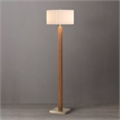 Tambo Floor Lamp Scallop Shade Weathered Brass Natural Ash