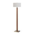 Tambo Floor Lamp Scallop Shade Weathered Brass Natural Ash