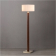 Tambo Floor Lamp Scallop Shade Weathered Brass Dark Walnut