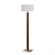Tambo Floor Lamp Scallop Shade Weathered Brass Dark Walnut
