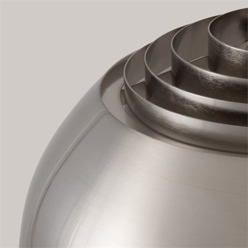 Wall Mounted Arc Lamp - Satin Nickel Half Dome Satin Nickel Shade