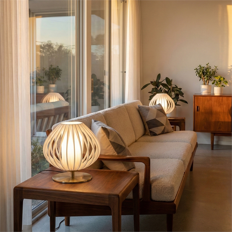 Bloom Accent Table Lamp - Weathered Brass