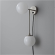 Duo Modern Contemporary Wall Sconce Satin Nickel Plug-In Light