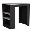 Doyle Kitchen Island Engineered Wood Black  Ibiza Marble Color Finish