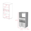 Glen Engineered Wood Pantry Engineered Wood White