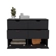 Curio Dresser Engineered Wood  Black