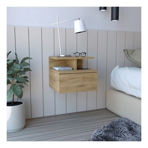 Flopini Floating Nightstand Engineered Wood Macadamia