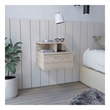 Flopini Floating Nightstand Engineered Wood  Light Gray