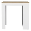 Doyle Island Engineered Wood White and Light Oak