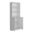 Benzoni Bookcase Dual-Door Engineered Wood White