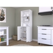 Benzoni Bookcase Dual-Door Engineered Wood White