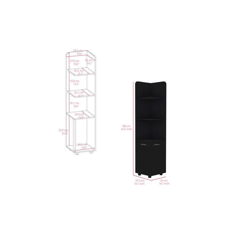 Kairatu Freestanding Cabinet Engineered Wood Black