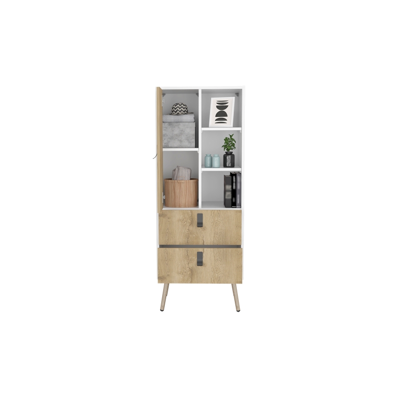 Magness Tall Dresser Engineered Wood White Macadamia