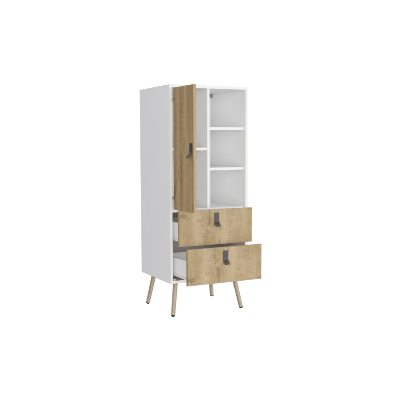 Magness Tall Dresser Engineered Wood White Macadamia