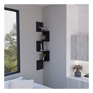 Crestone Shelf Engineered Wood Black