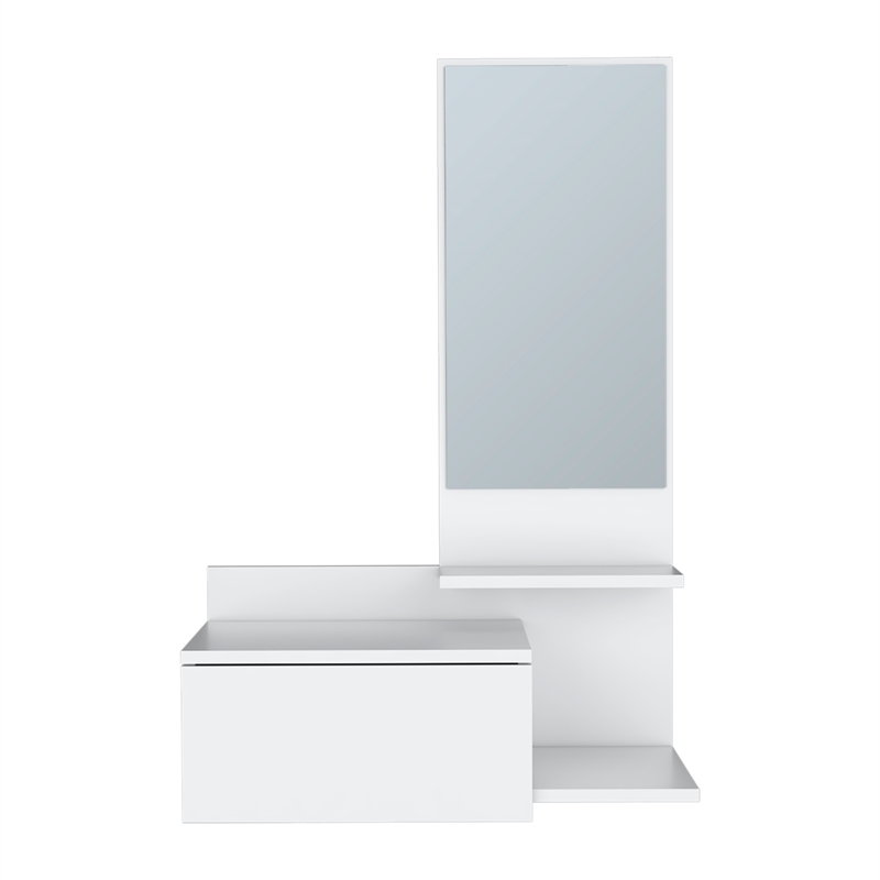 Lowell Floating Hallway Cabinet Engineered Wood White