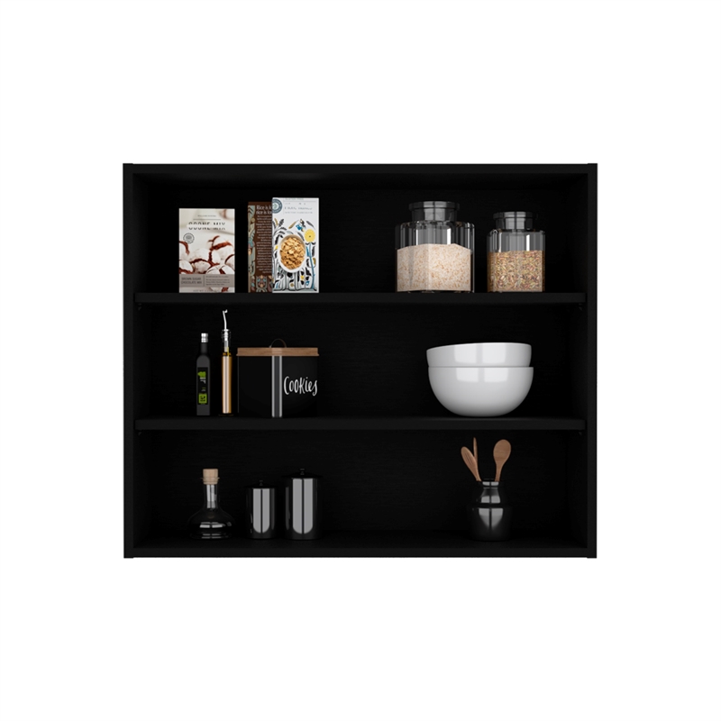 Meeker Floating Shelf Engineered Wood Black