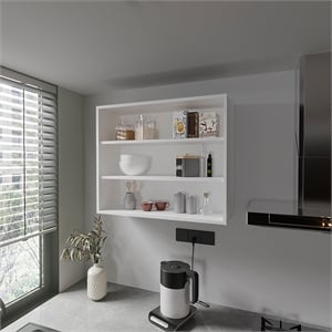 Meeker Floating Shelf Engineered Wood White