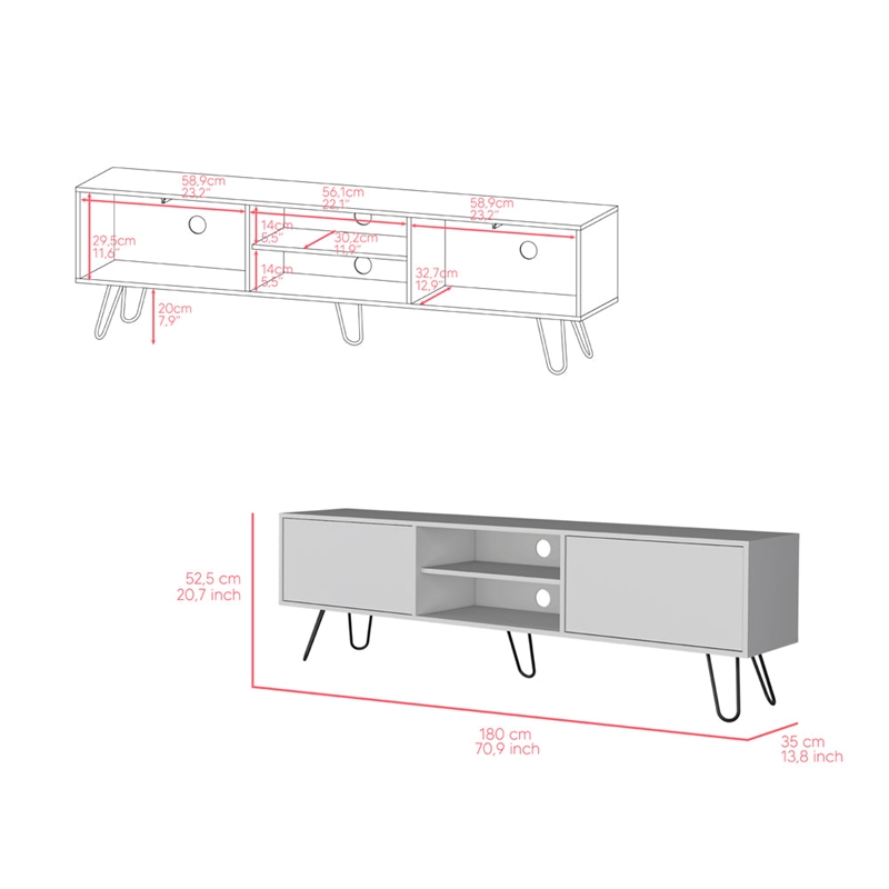Tv Stand Franklin Living Room White