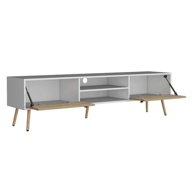 Tv Stand A Magness Living Room White  Macadamia