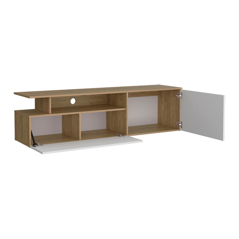 Summerfield Tv Stand Living Room WhiteLigth Pine