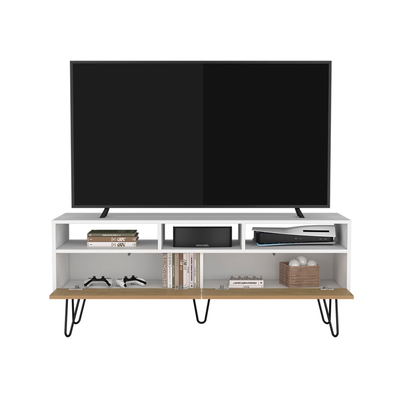 Glenns Ferry Tv Stand Living Room  WhiteMacadamia