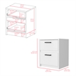 Nightstand Chequered Bedroom White